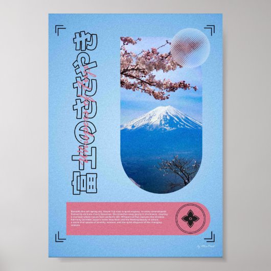Flüstern des Fuji – Mount Fuji & Sakura Poster (Vorne)