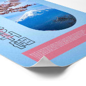 Flüstern des Fuji – Mount Fuji & Sakura Poster (Ecke)