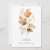 Flüstern des Herbstes Brautparty Danke (Vorderseite)