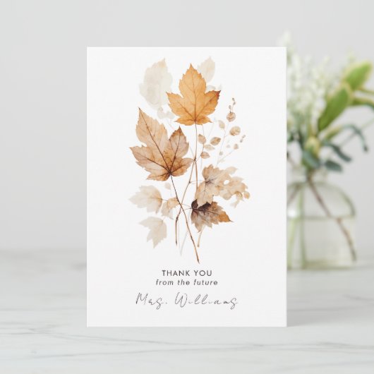 Flüstern des Herbstes Brautparty Danke (Stehend Vorderseite)