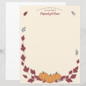 Flüstern des Herbstes unliniertes Papierblatt (Vorne/Hinten)