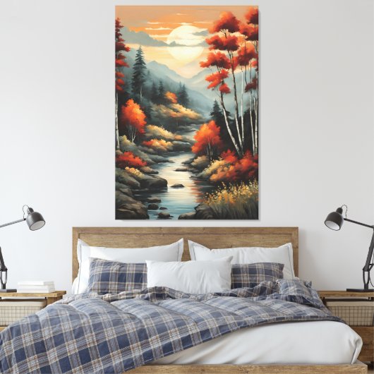 Flüstern des Herbststroms Leinwanddruck (Insitu (Schlafzimmer))