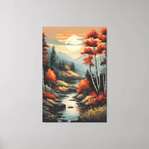 Flüstern des Herbststroms Leinwanddruck