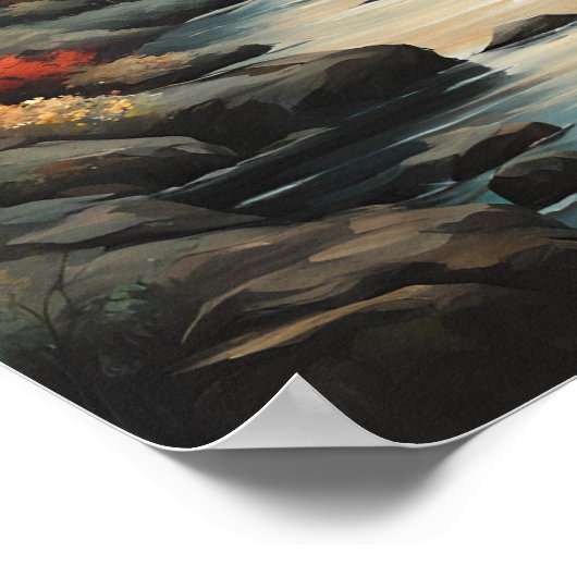 Flüstern des Herbststroms Poster (Ecke)