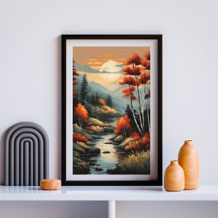 Flüstern des Herbststroms Poster