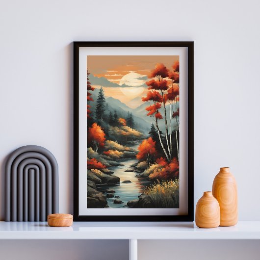 Flüstern des Herbststroms Poster