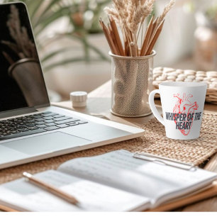 Flüstern des Herzens - Elegant Minimalistisch Milchtasse