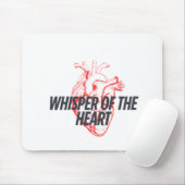 Flüstern des Herzens - Elegant Minimalistisch Mousepad (Mit Mouse)