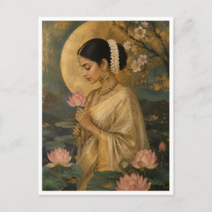 Flüstern des Lotus Postkarte