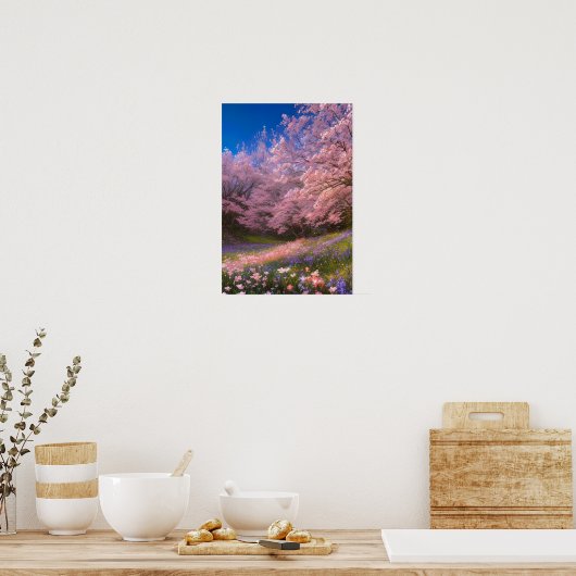 Flüstern des Paradieses Blossom Poster (Küche)