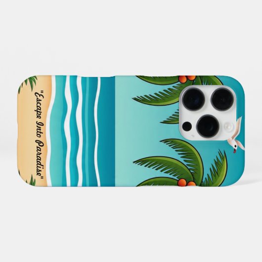 "Flüstern des Paradieses" iPhone Hülle (Rückseite (Horizontal))