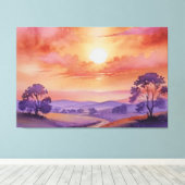 "Flüstern des Sonnenuntergangs" Leinwanddruck (Insitu (Holzboden))