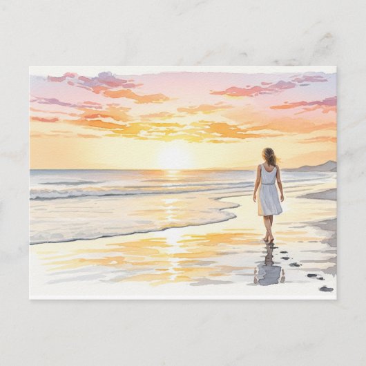 Flüstern des Sonnenuntergangs Postkarte (Vorderseite)