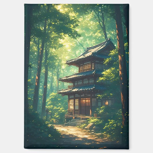 Flüstern des Waldes: Ein versteckter japanischer R Magnet (Vorderseite)