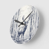 Flüstern des Waldes Runde Wanduhr (Winkel)