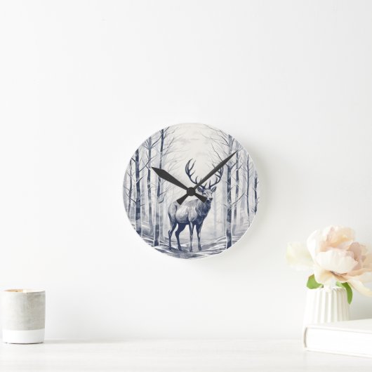 Flüstern des Waldes Runde Wanduhr (Zuhause)