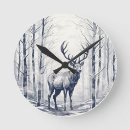 Flüstern des Waldes Runde Wanduhr