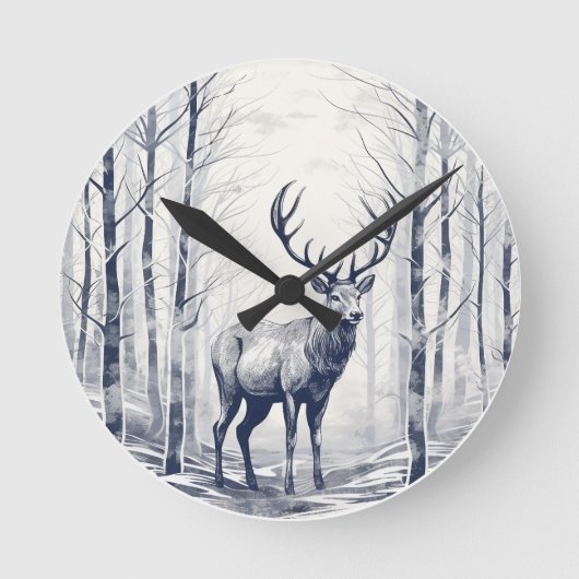 Flüstern des Waldes Runde Wanduhr (Vorderseite)