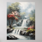 Flüstern des Wasserfall-Posters Poster (Vorne)