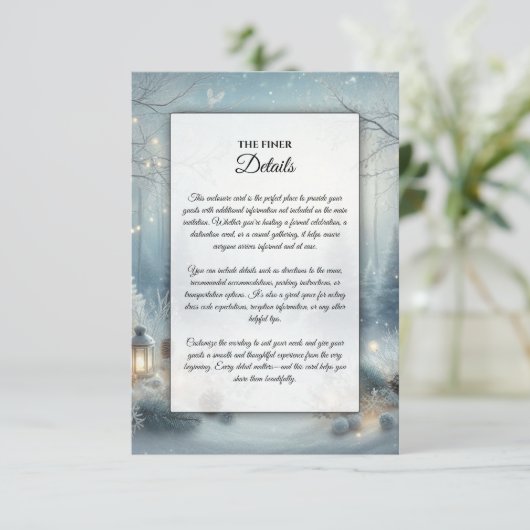 Flüstern einer Wintersonne Begleitkarte (Stehend Vorderseite)