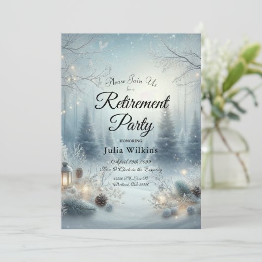 Flüstern einer Wintersonne Einladung (Stehend Vorderseite)