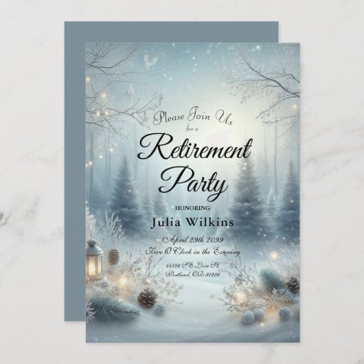 Flüstern einer Wintersonne Einladung (Vorne/Hinten)