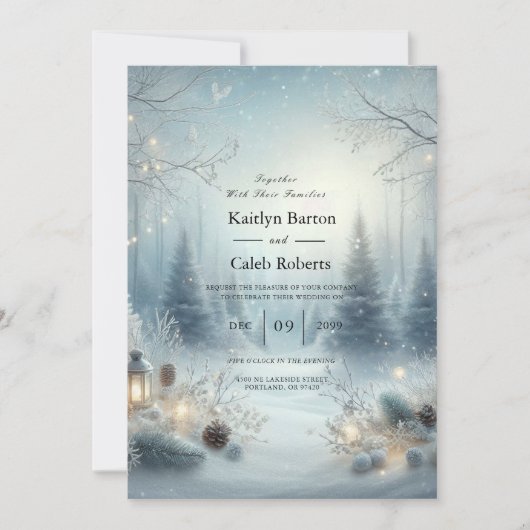 Flüstern einer Wintersonne Einladung (Vorderseite)