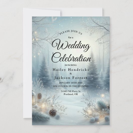 Flüstern einer Wintersonne Einladung (Vorderseite)