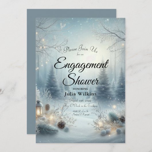 Flüstern einer Wintersonne Einladung (Vorne/Hinten)