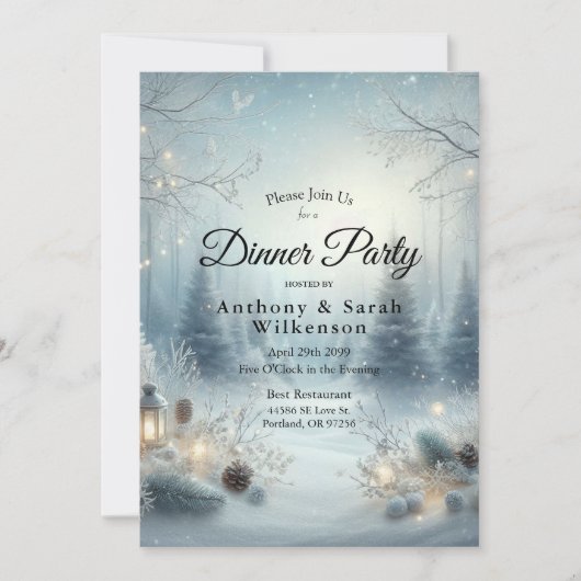 Flüstern einer Wintersonne Einladung (Vorderseite)