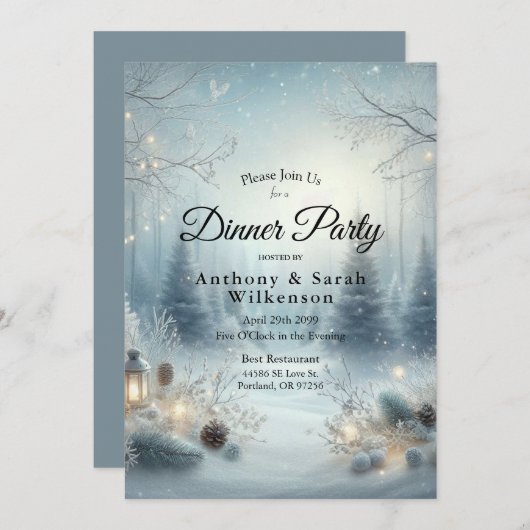 Flüstern einer Wintersonne Einladung (Vorne/Hinten)