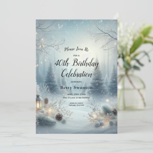 Flüstern einer Wintersonne Einladung (Stehend Vorderseite)