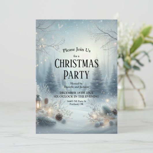 Flüstern einer Wintersonne Einladung (Stehend Vorderseite)