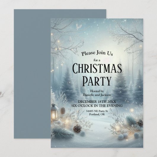 Flüstern einer Wintersonne Einladung (Vorne/Hinten)