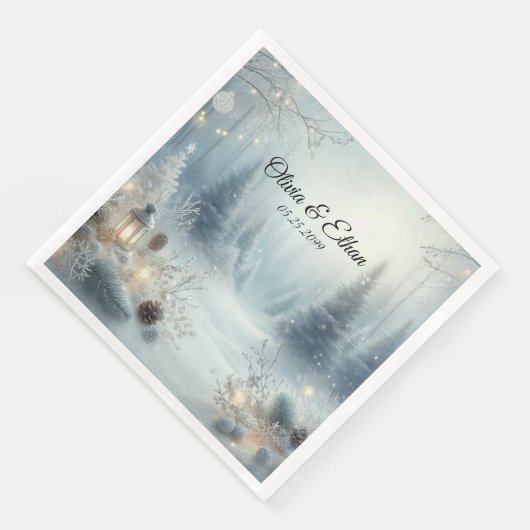 Flüstern einer Wintersonne Serviette (Ecke)