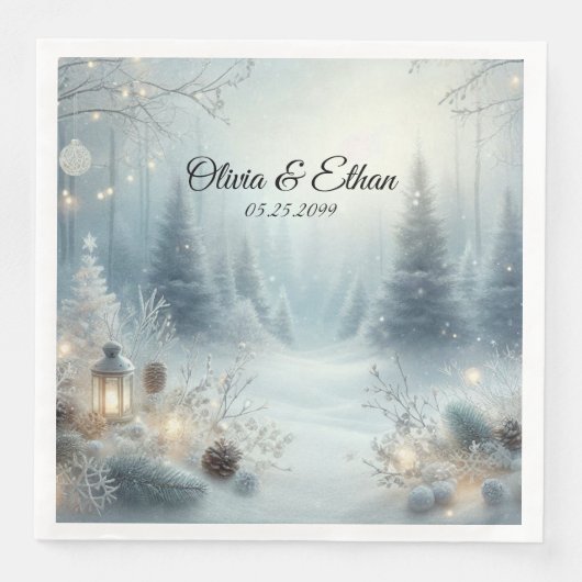 Flüstern einer Wintersonne Serviette (Vorderseite)