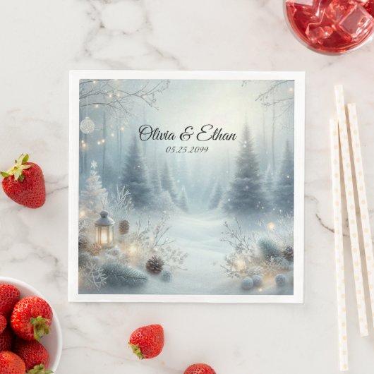 Flüstern einer Wintersonne Serviette (Beispiel)