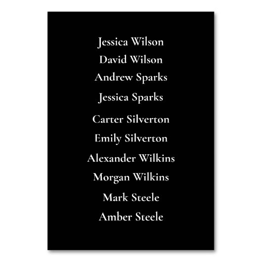 Flüstern einer Wintersonne Tischnummer (Rückseite)