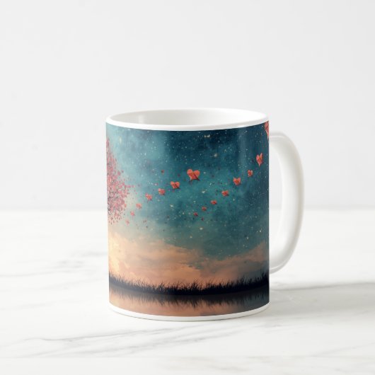 🌙 Flüstern ewiger Liebe Kaffeetasse (VorderseiteRechts)