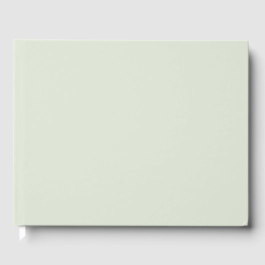 Flüstern Grün Solid Farbe Gästebuch (Vorderseite)