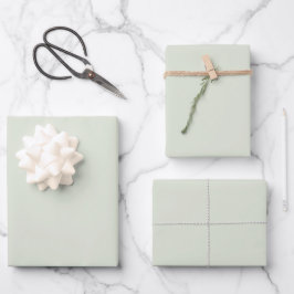 Flüstern Grün Solid Farbe Geschenkpapier Set