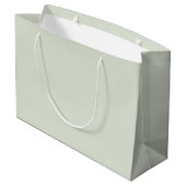 Flüstern Grün Solid Farbe Große Geschenktüte (Rückseite Schrägansicht)