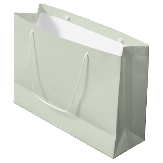 Flüstern Grün Solid Farbe Große Geschenktüte (Vorderseite Schrägansicht)