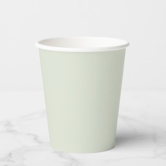 Flüstern Grün Solid Farbe Pappbecher (Vorderseite)