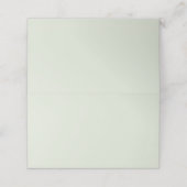 Flüstern Grün Solid Farbe Platzkarte (Außenseite Aufgefaltet)