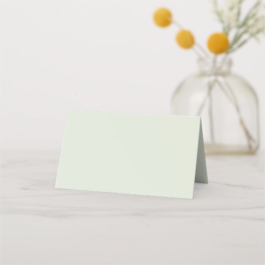 Flüstern Grün Solid Farbe Platzkarte (Vorderseite)