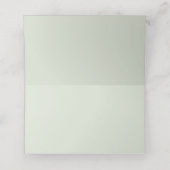 Flüstern Grün Solid Farbe Platzkarte (Innenseite Aufgefaltet)