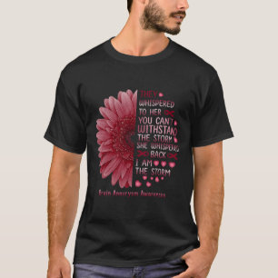 Flüstern Ich bin das Storm-Gehirn Aneurysm Awarene T-Shirt