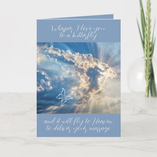 Flüstern Ich Liebe Sie zu einem Schmetterling-Beil Karte (Vorderseite)