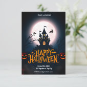 Flüstern im dunklen Halloween Einladung (Stehend Vorderseite)